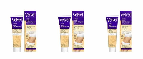 Velvet Крем для депиляции замедляющий рост волос, Фруктовые кислоты, 100 мл
