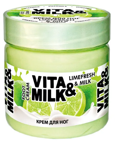 Крем для ног VITAMILK Лайм и молоко, 150 мл