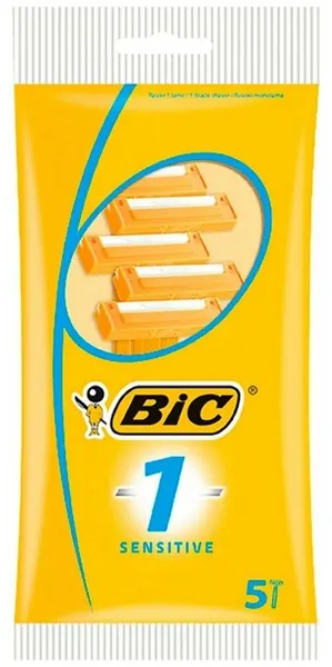 Bic Бритвенный станок 1 Sensitive, с 1 лезвием, блистер, 5 шт
