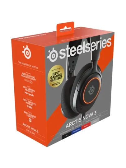 Мультиплатформенная проводная RGB игровая гарнитура SteelSeries Arctis Nova 3 - Игровые наушники