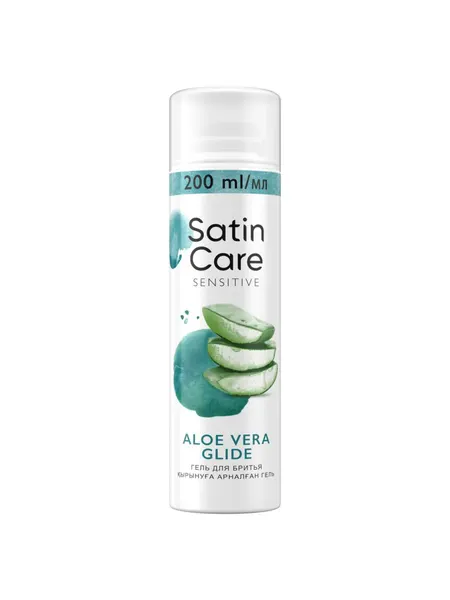 Гель для бритья SATIN CARE SENSITIVE ALOE VERA GLIDE 200МЛ — Гель для бритья, баллон 200 мл.