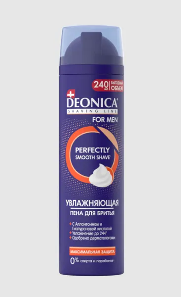 Пена для бритья, DEONICA, For Men, максимальная защита, 240 мл