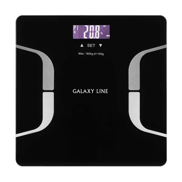 Весы напольные электронные Galaxy LINE GL 4853, черный, электронные, эл. пит. «ААА» 2 шт в ком, мак