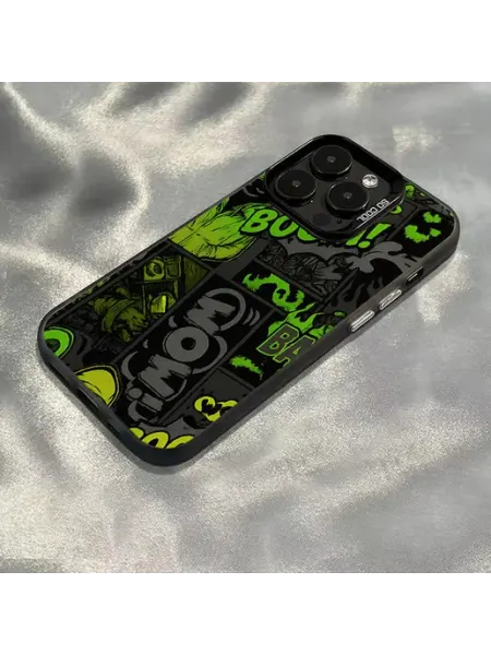 Чехол на IPHONE 11 чёрный комикс боом