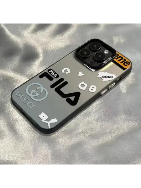 Чехол на IPHONE 13 14 чёрный Адидас ФИЛА