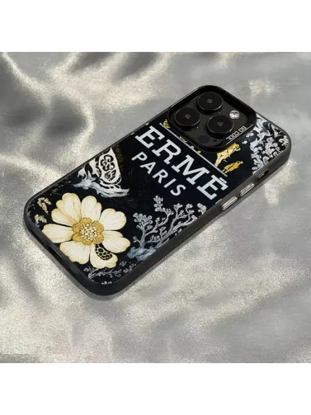 Чехол на IPHONE 13 14 чёрный ермес Париж