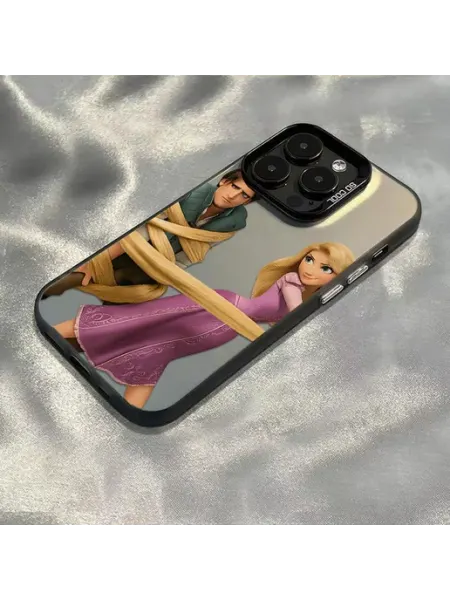 Чехол на IPHONE 13 14 чёрный рапунзел флйнн