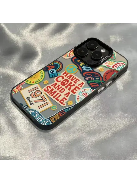 Чехол на IPHONE 13 PRO чёрный Кока Кола