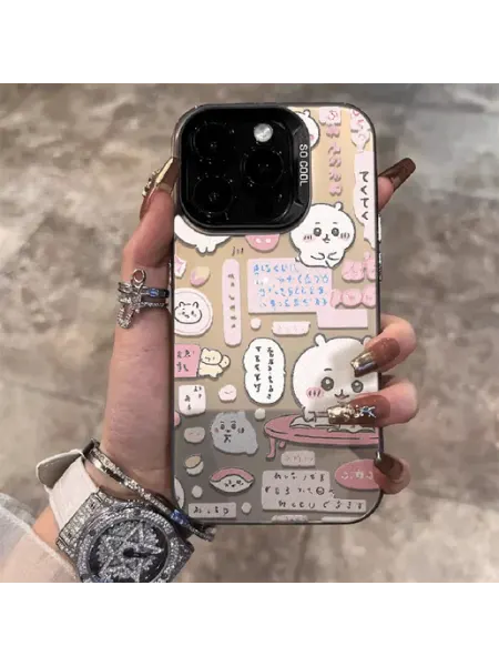 Чехол на IPHONE 16 PRO MAX чёрный куклы стиль