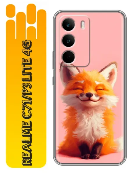 Чехол на Realme C71, P3 Lite лиса (женский) 360skin