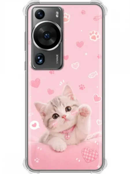 Чехол на Huawei P60, P60 Pro Котенок для девочки 360skin