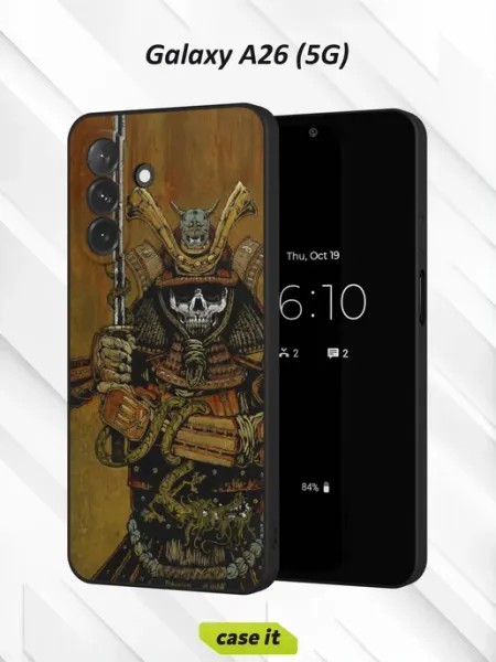 Чехол на Samsung A26 (5G) с принтом Самурай-скелет Case it