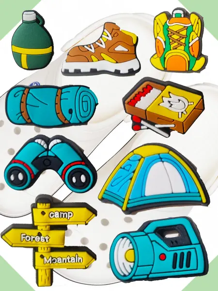 JIBZ WORLD Джибитсы набор для кроксов на crocs клипсы Поход camp