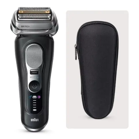 Электрическая бритва BRAUN Series 9 PRO Plus 9600s Black, с футляром, 5 бреющих элемента, влажная/сухая
