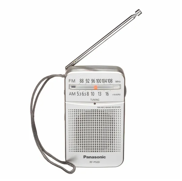Карманный радиоприемник Panasonic RF-P50DEG-S, FM/AM серебристый