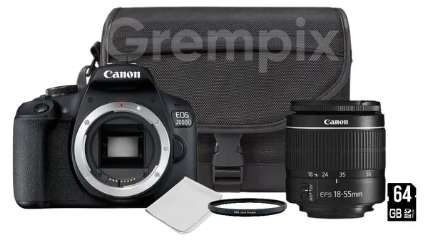 Фотоаппарат Canon EOS 2000D Travel Kit 18-55 III + сумка + карта памяти 32GB