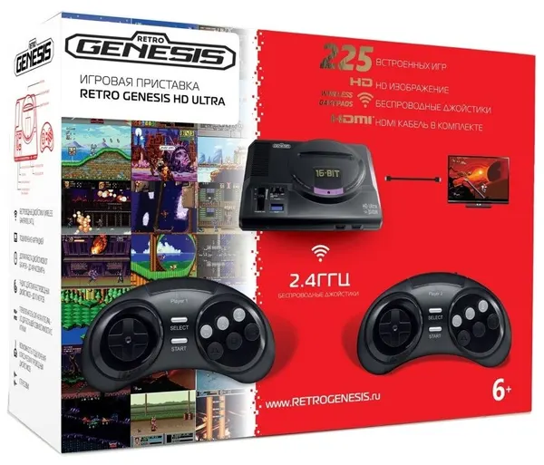 Игровая приставка Retro Genesis HD Ultra (225 игр, HDMI)