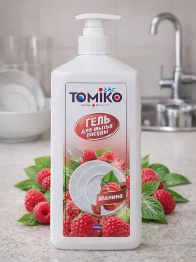 Гель для мытья посуды Tomiko, 1 литр - Средства для мытья посуды
