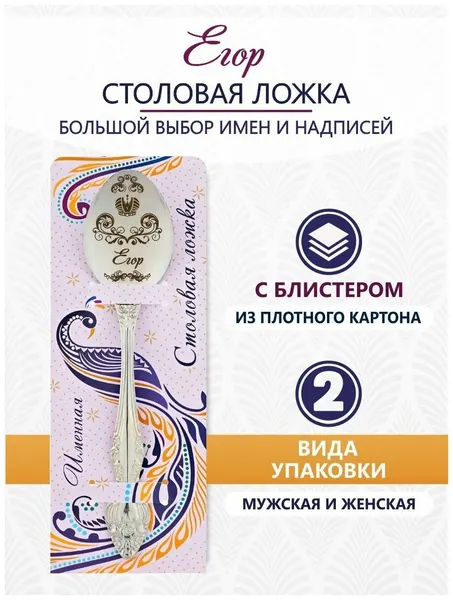 Ложка чайная именная Егор идеальный подарок мужчине, парню, папе, другу, мальчику, сыну