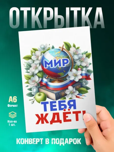 Открытка Выпускной. Мир тебя ждет Малина-принт. Типография