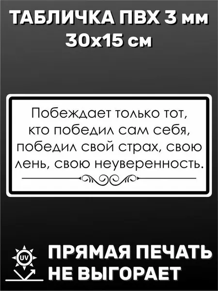 Табличка информационная Победа 30х15 см