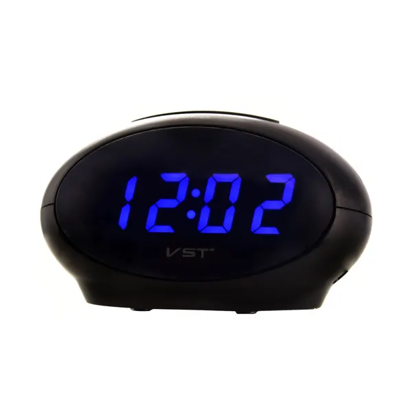 Сетевой будильник Vst711-5 часы 220В син. цифры+USB кабель (без адаптера)