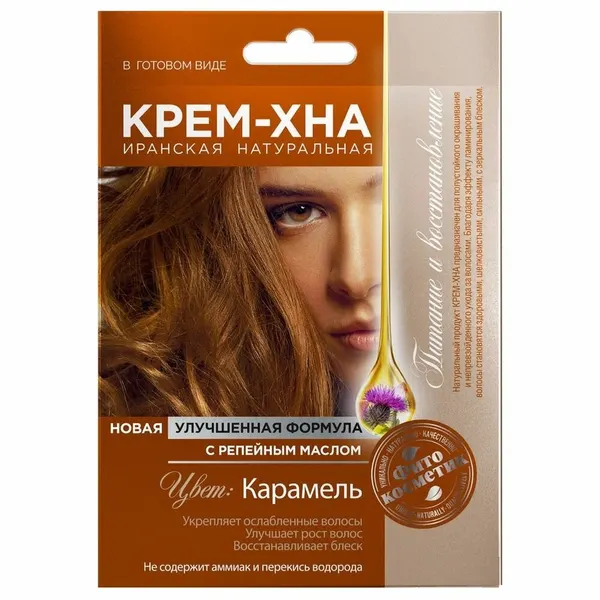 Крем-хна Фитокосметик Карамель, укрепляющая, 50 мл
