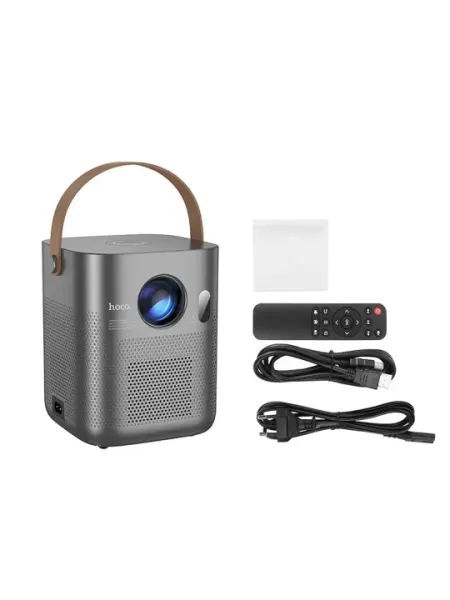 HOCO DT4 – портативный HD 720P проектор, Android 13, Wi-Fi, Bluetooth 5.1, серый - Проекторы и аксессуары