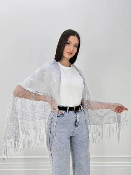 Шарф гипюр церковный для венчания крещения платок для храма HH shop