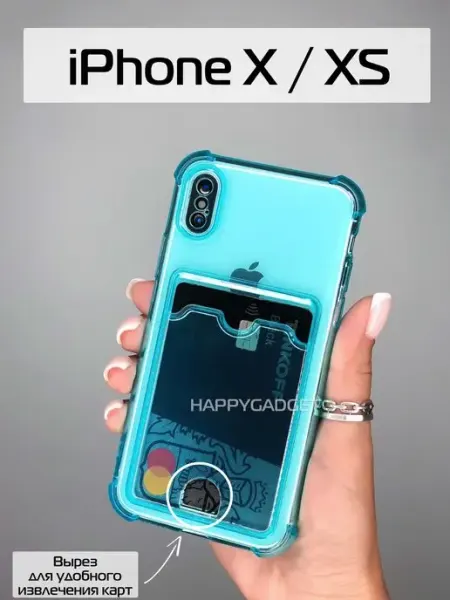 Чехол на iPhone X XS прозрачный HAPPYGADGET