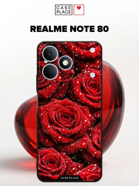 Матовый чехол на Note 80 с розами Realme