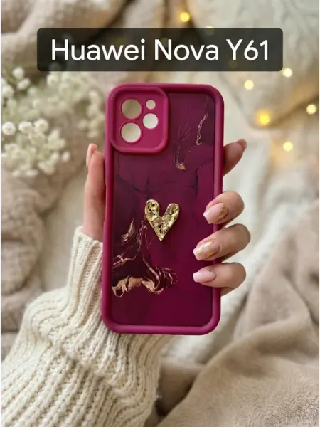 Чехол на Huawei Nova Y61 Мрамор CRAZY CAT