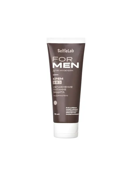 Крем для лица, рук и тела SELFIELAB FOR MEN 3в1 Увлажнение, питание, защита 75 мл