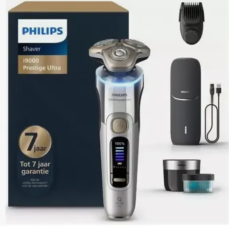 Электробритва Philips Shever XP9404/46 Series i9000 Prestige Ultra для влажного и сухого бритья с технологией SkinIQ Pro , серебристая оригинал !