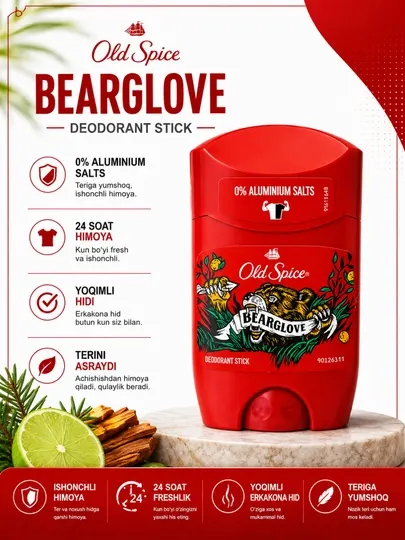 Дезодорант-стик Old Spice, для мужчин, антиперспирант - Уход за телом