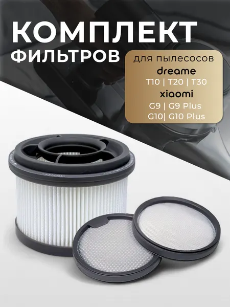 Комплект фильтров Run Energy для вертикальных пылесосов Dreame и Xiaomi (3 шт)