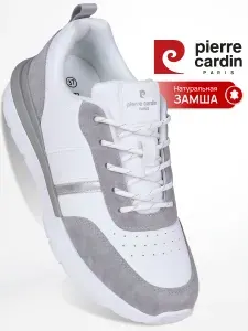 Кроссовки Pierre Cardin женские белые спортивные натуральная замша