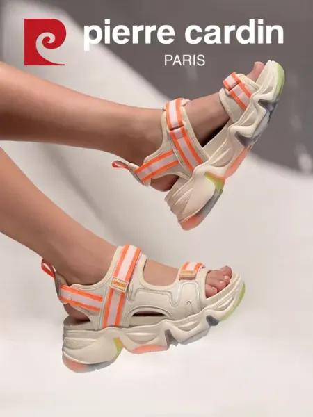 Pierre cardin Сандалии летние спортивные на платформе натуральная кожа
