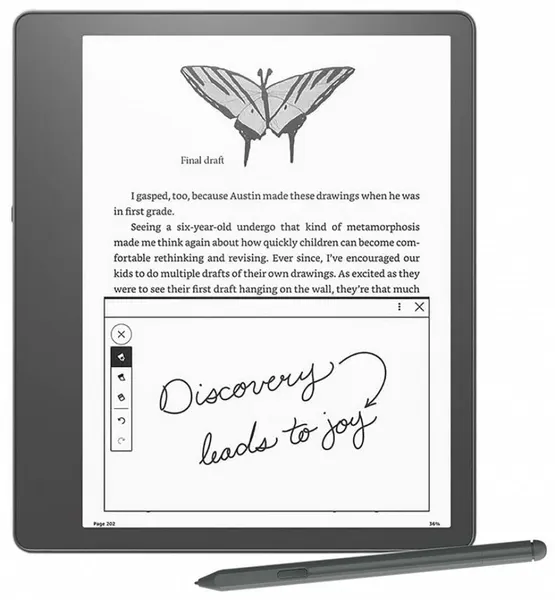 Электронная книга Amazon Kindle Scribe 2024, 64Gb with Premium Pen, Tungsten