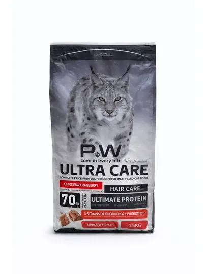 Сухой корм для кошек PW ultra care, 15 кг