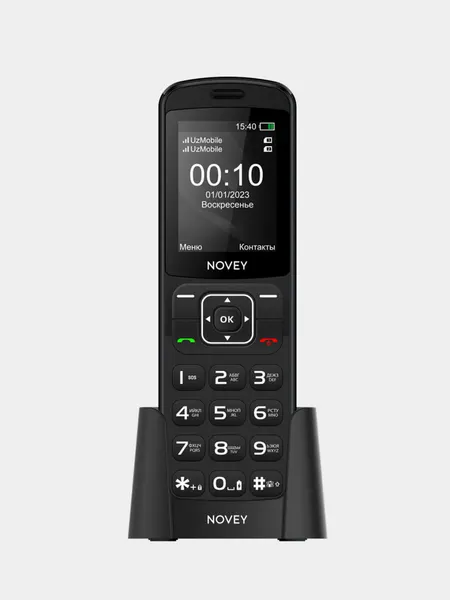 Мобильный телефон Novey D10", 2 SIM-карты, 1 SD-Card, черный