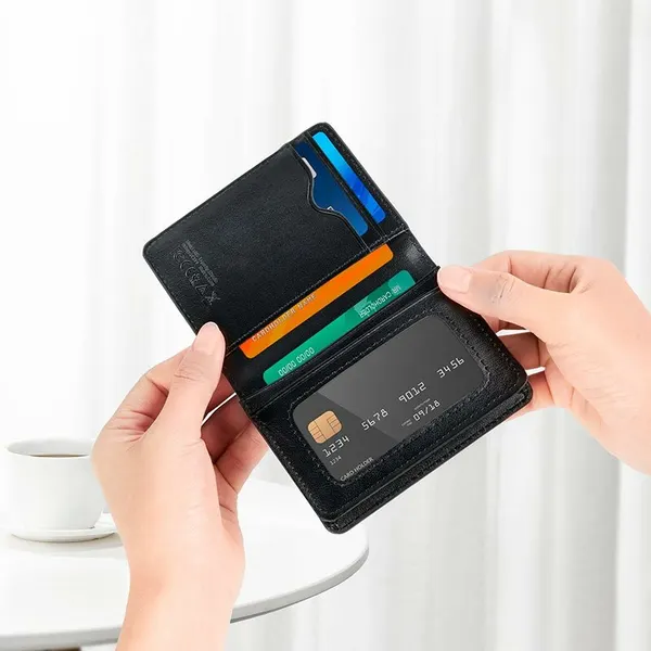 Картхолдер с GPS трекером HOCO E91F Wallet Tag Tiger, Apple Find My, Anti-Loss, до 10 карт, беспроводная зарядка