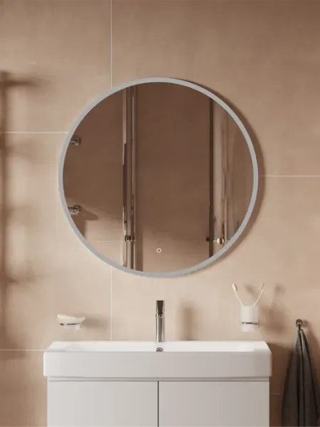 Зеркало для ванной комнаты Homsly, 60 см с подсветкой, коллекция Askilo, 6H-005-6RLE-ASK