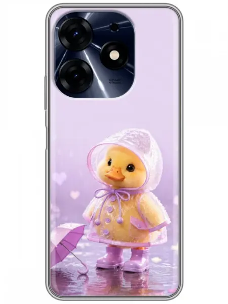 Чехол на Tecno Spark 10 Pro утенок милый девочке 360skin