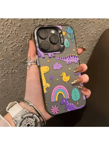 Чехол на 12 чёрный динозавр роспись IPHONE