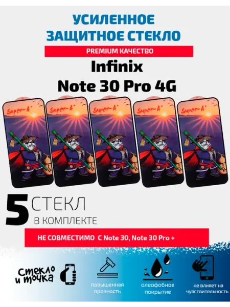 Защитное стекло на infinix Note 30 Pro 4G-5