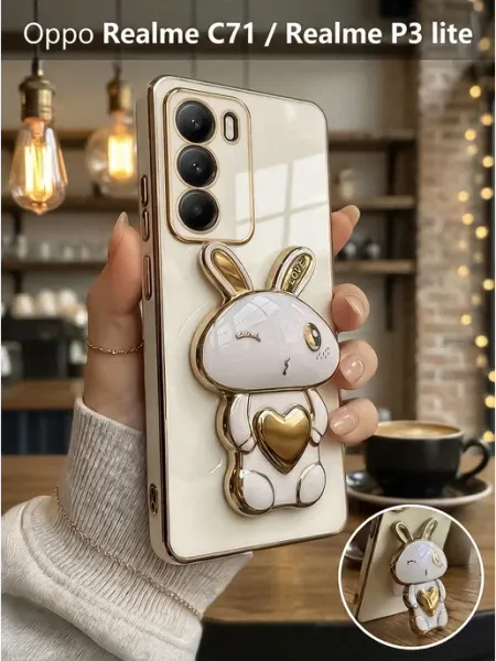 Чехол подставка с попсокет на Realme C71, Realme P3 Lite РИНОФОН