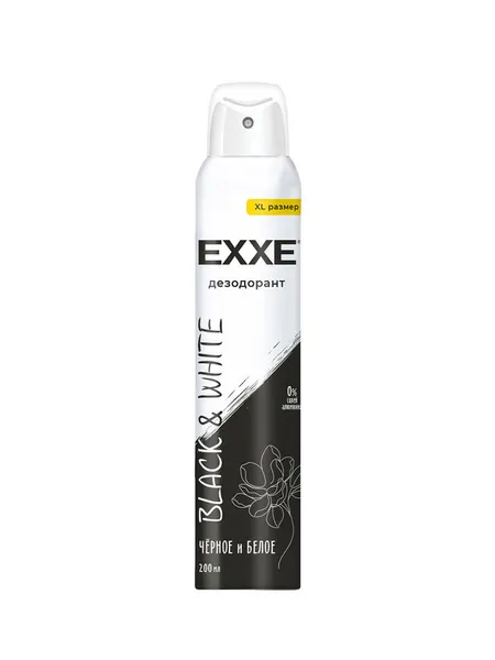 Дезодорант-антиперспирант EXXE Black & White Черное и белое, 200 мл, спрей, женский