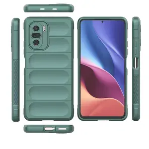 Противоударный чехол Flexible Case для Xiaomi Poco F3 (зеленый)