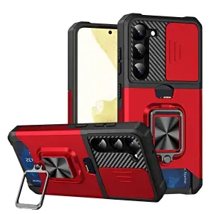 Противоударный чехол Сard Reader Case для Samsung Galaxy S24 (красный)